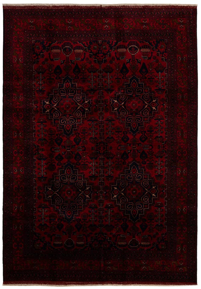Detail image of 6' 8 x 9' 9 Hand Knotted Khal Mohammadi Wool Rug