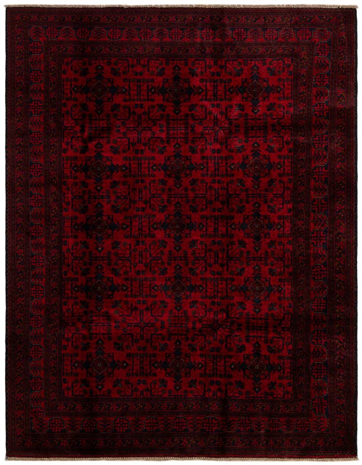 Detail image of 6' 6 x 9' 8 Hand Knotted Khal Mohammadi Wool Rug