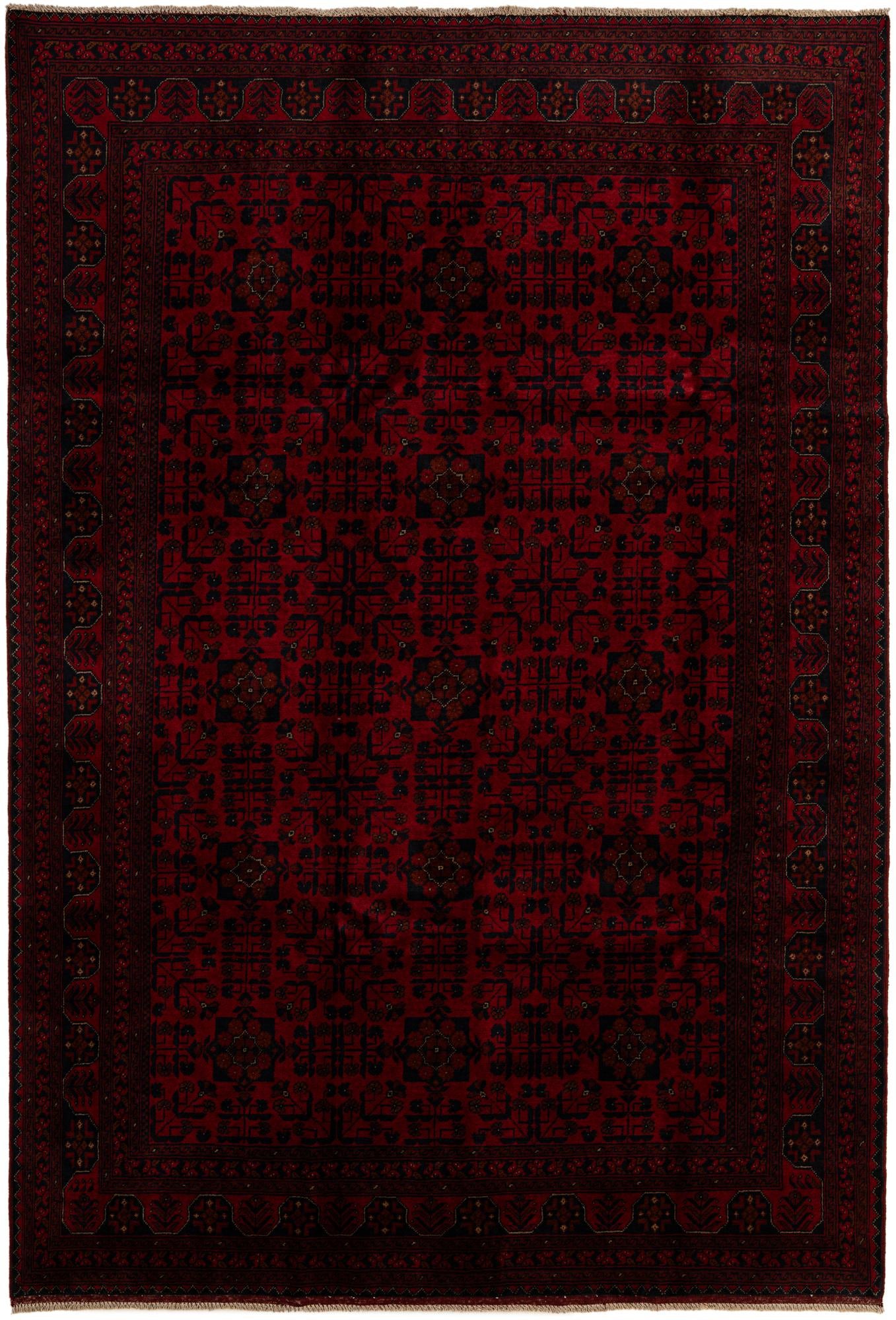 6' 8 x 9' 8 Hand Knotted Khal Mohammadi Wool Rug