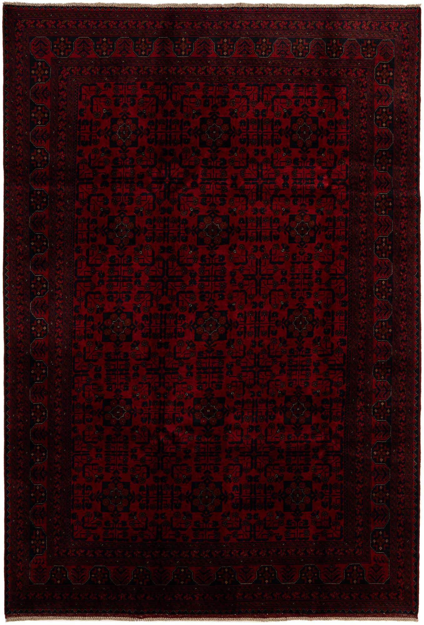 6' 8 x 9' 8 Hand Knotted Khal Mohammadi Wool Rug