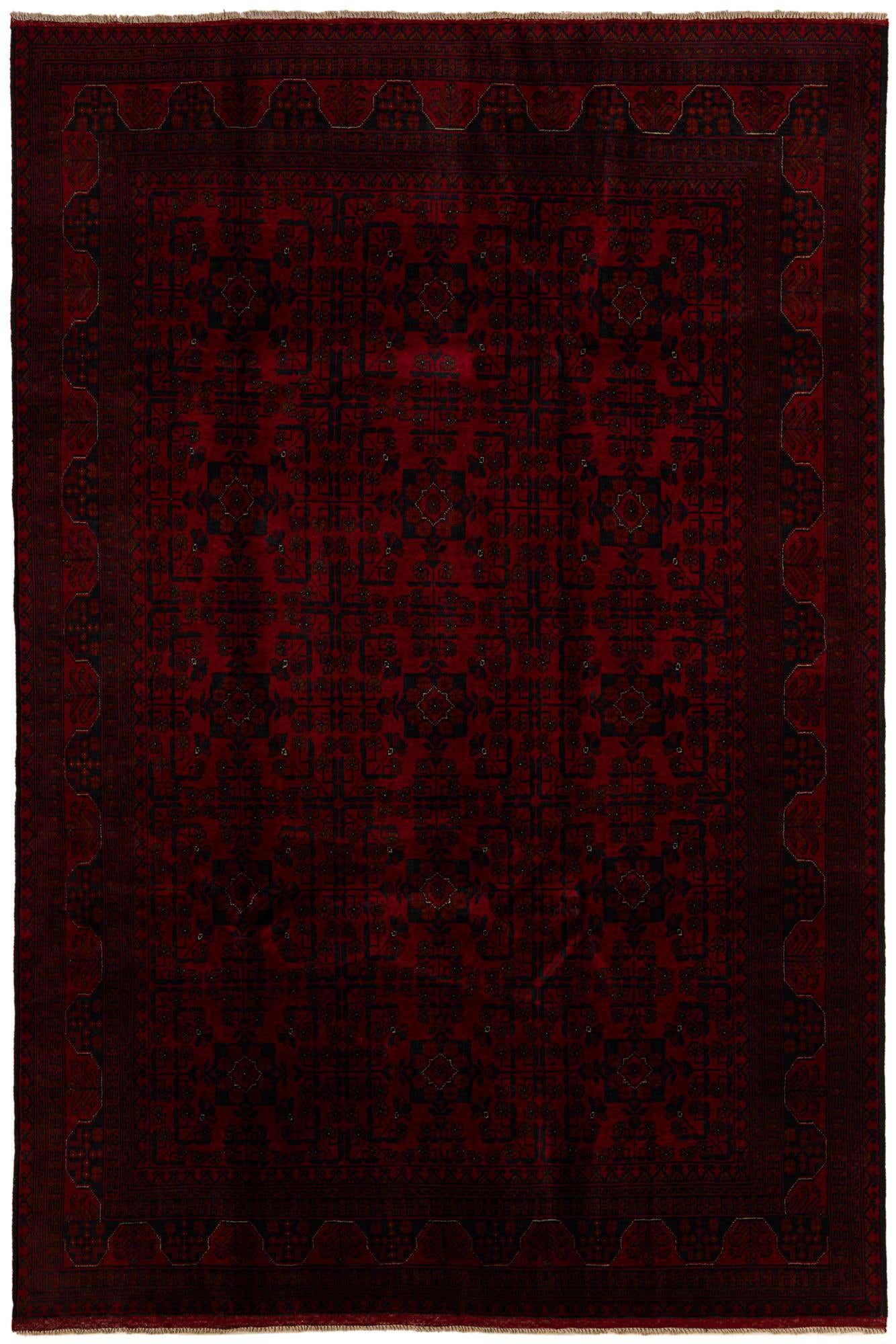 6' 7 x 9' 11 Hand Knotted Khal Mohammadi Wool Rug