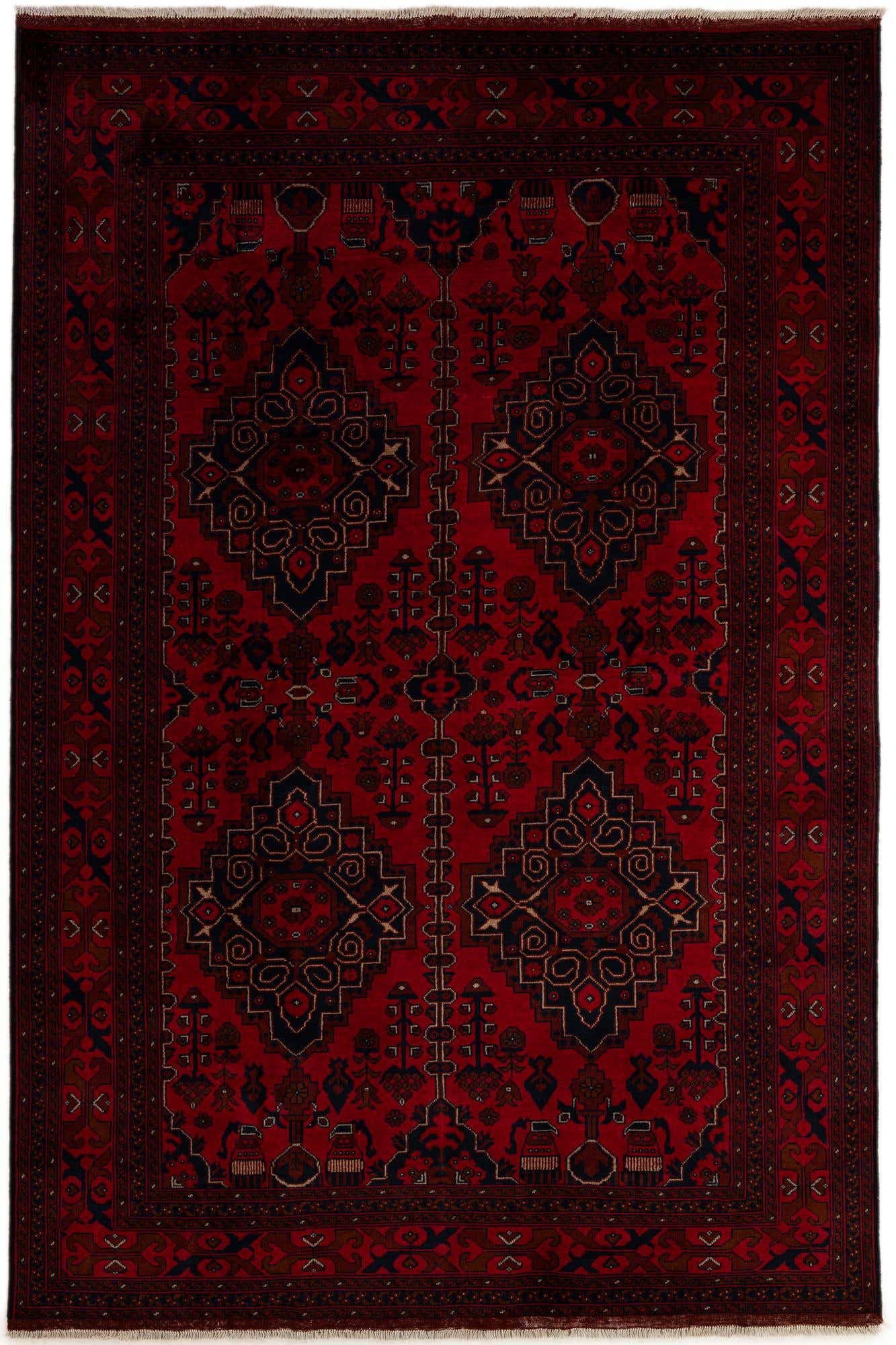 6' 7 x 9' 11 Hand Knotted Khal Mohammadi Wool Rug