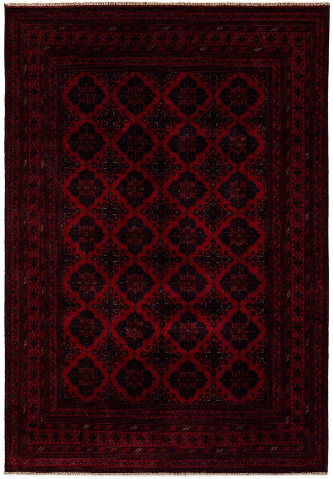 6' 9 x 9' 7 Hand Knotted Khal Mohammadi Wool Rug
