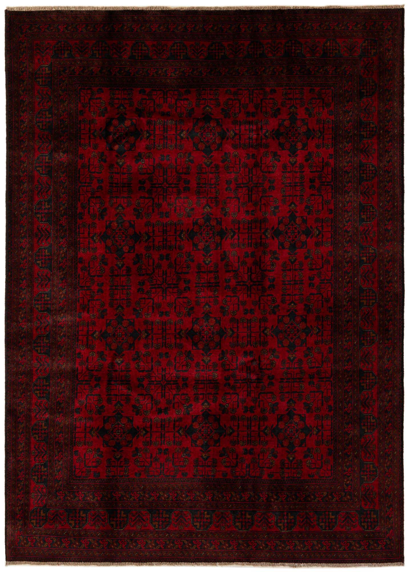 6' 9 x 9' 7 Hand Knotted Khal Mohammadi Wool Rug
