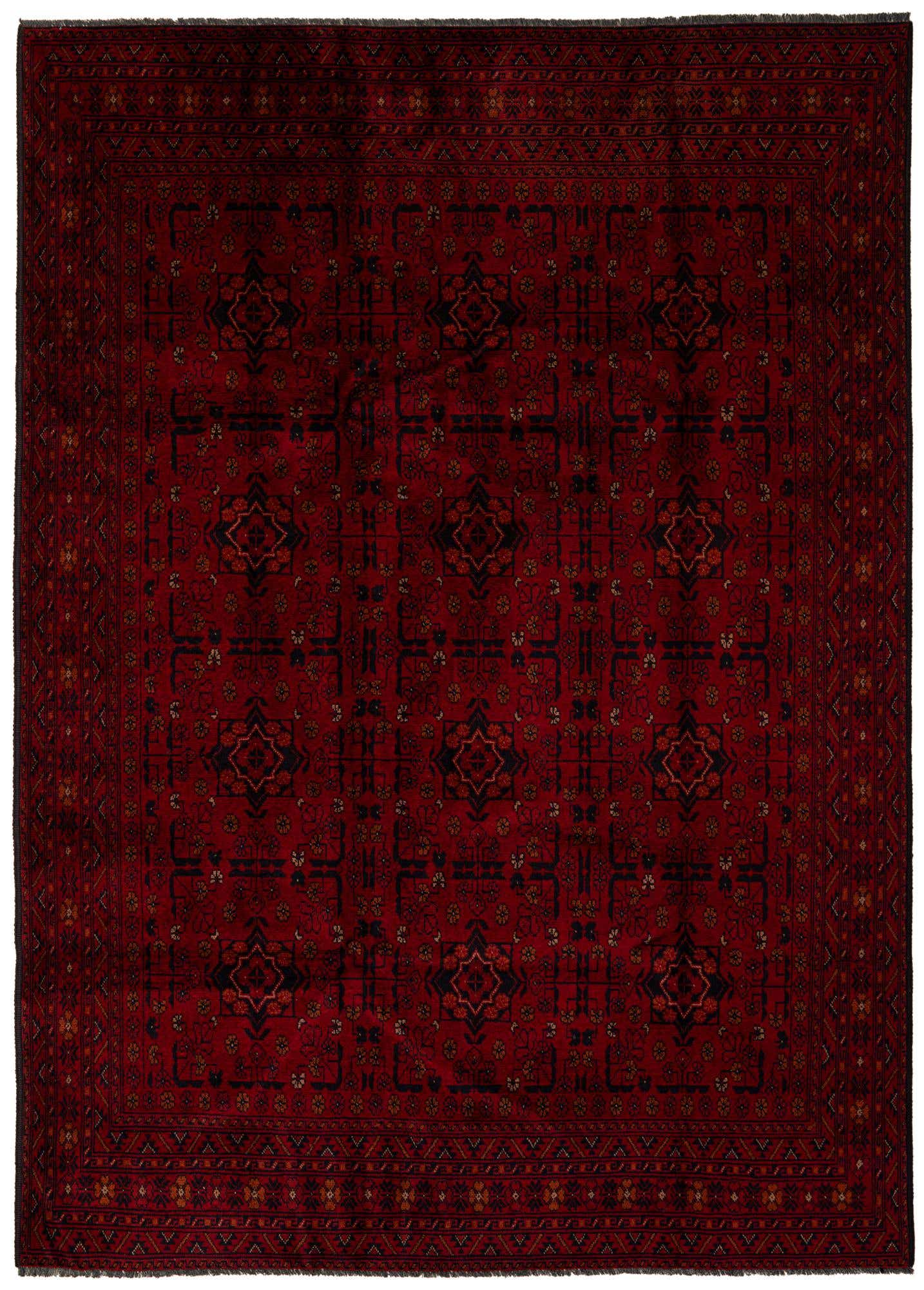 6' 8 x 9' 3 Hand Knotted Khal Mohammadi Wool Rug