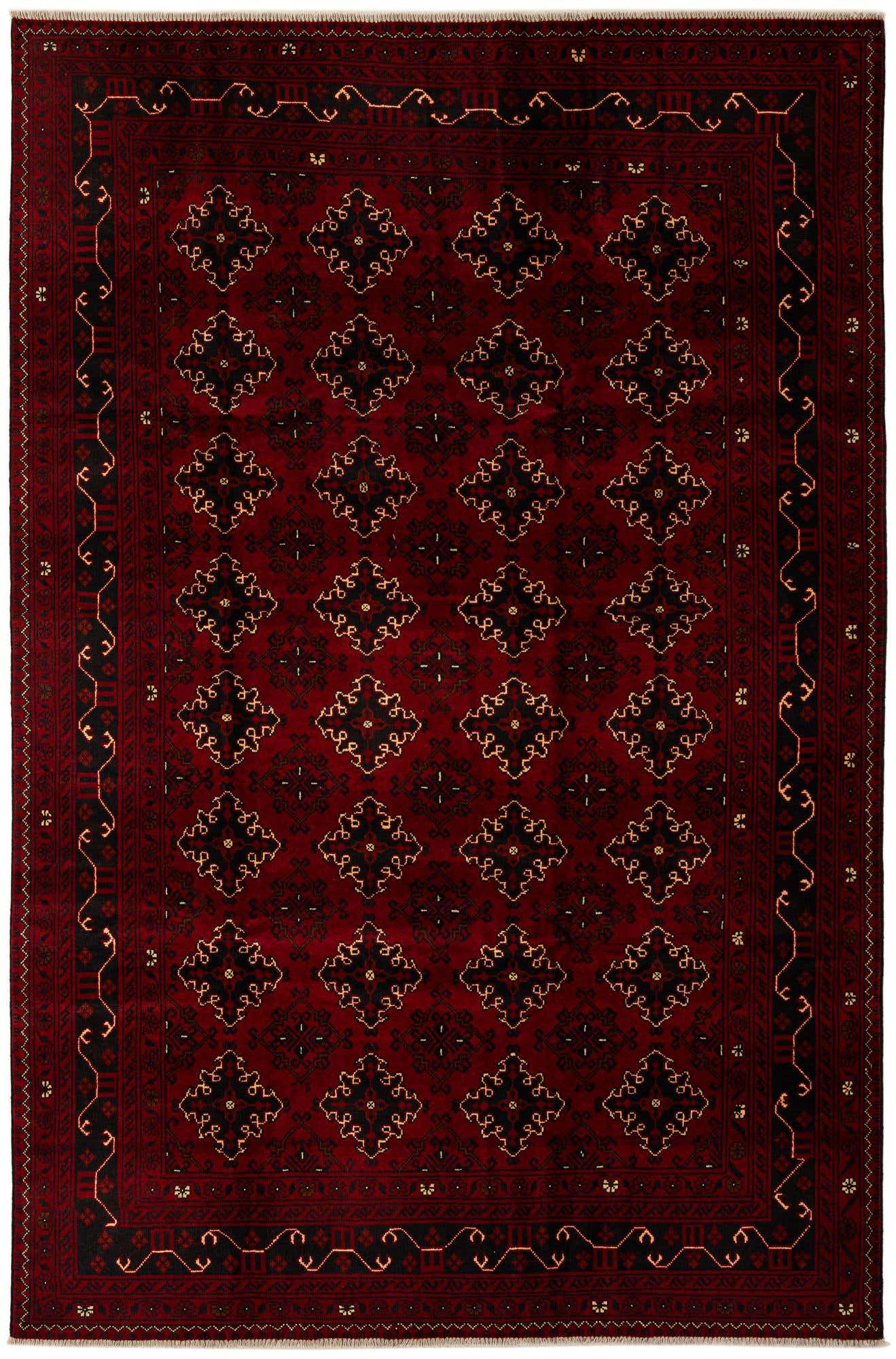 6' 4 x 9' 8 Hand Knotted Khal Mohammadi Wool Rug