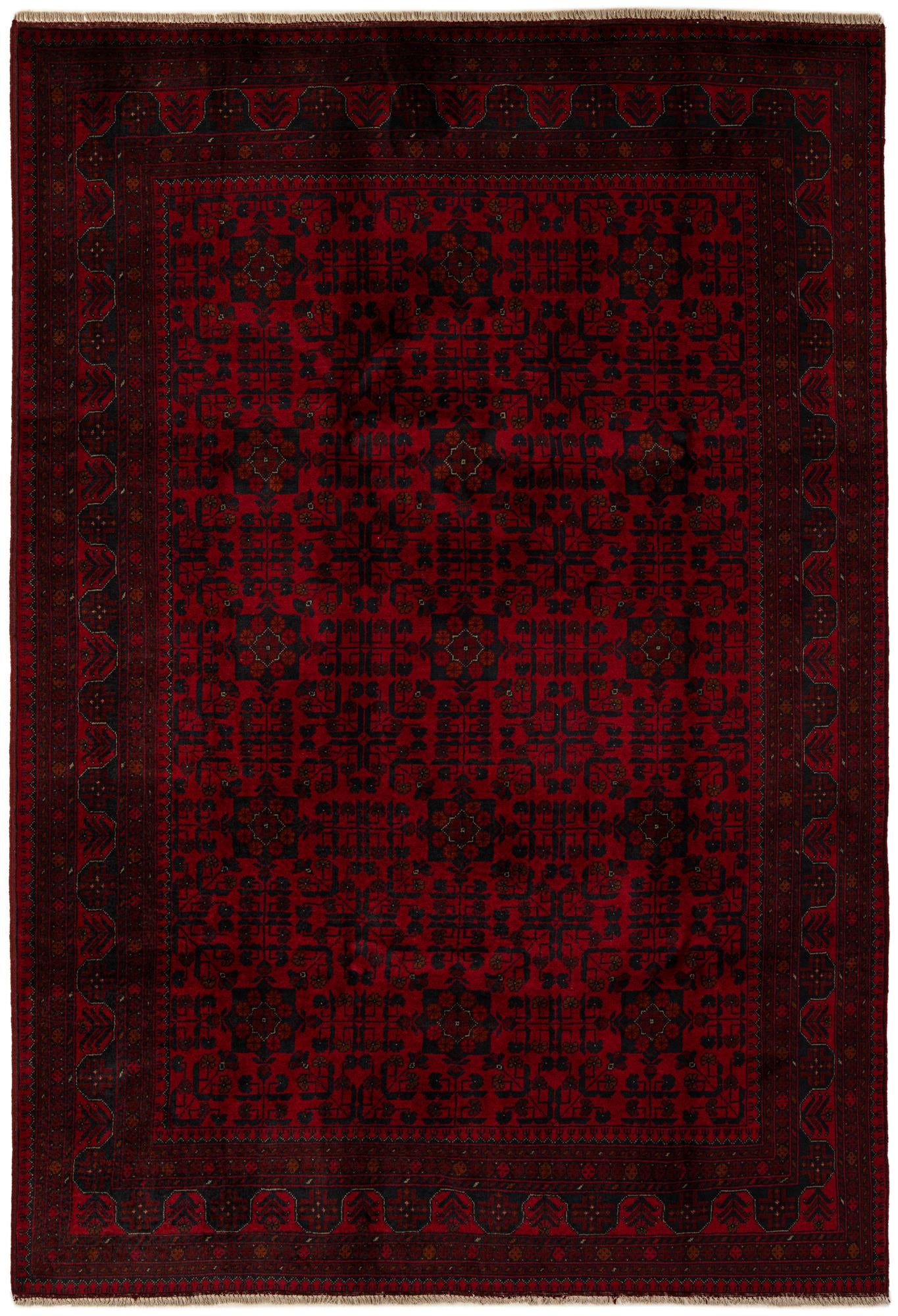 6' 9 x 9' 9 Hand Knotted Khal Mohammadi Wool Rug