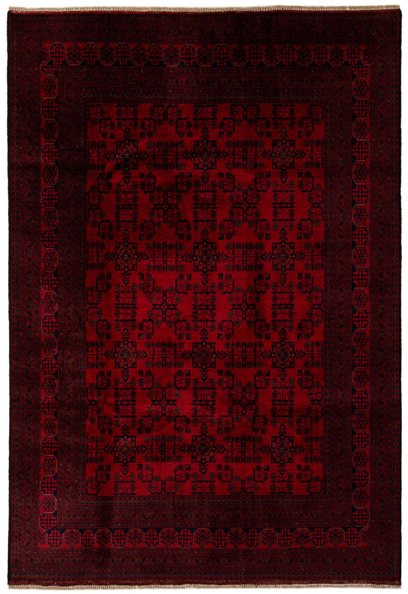 6' 8 x 9' 7 Hand Knotted Khal Mohammadi Wool Rug