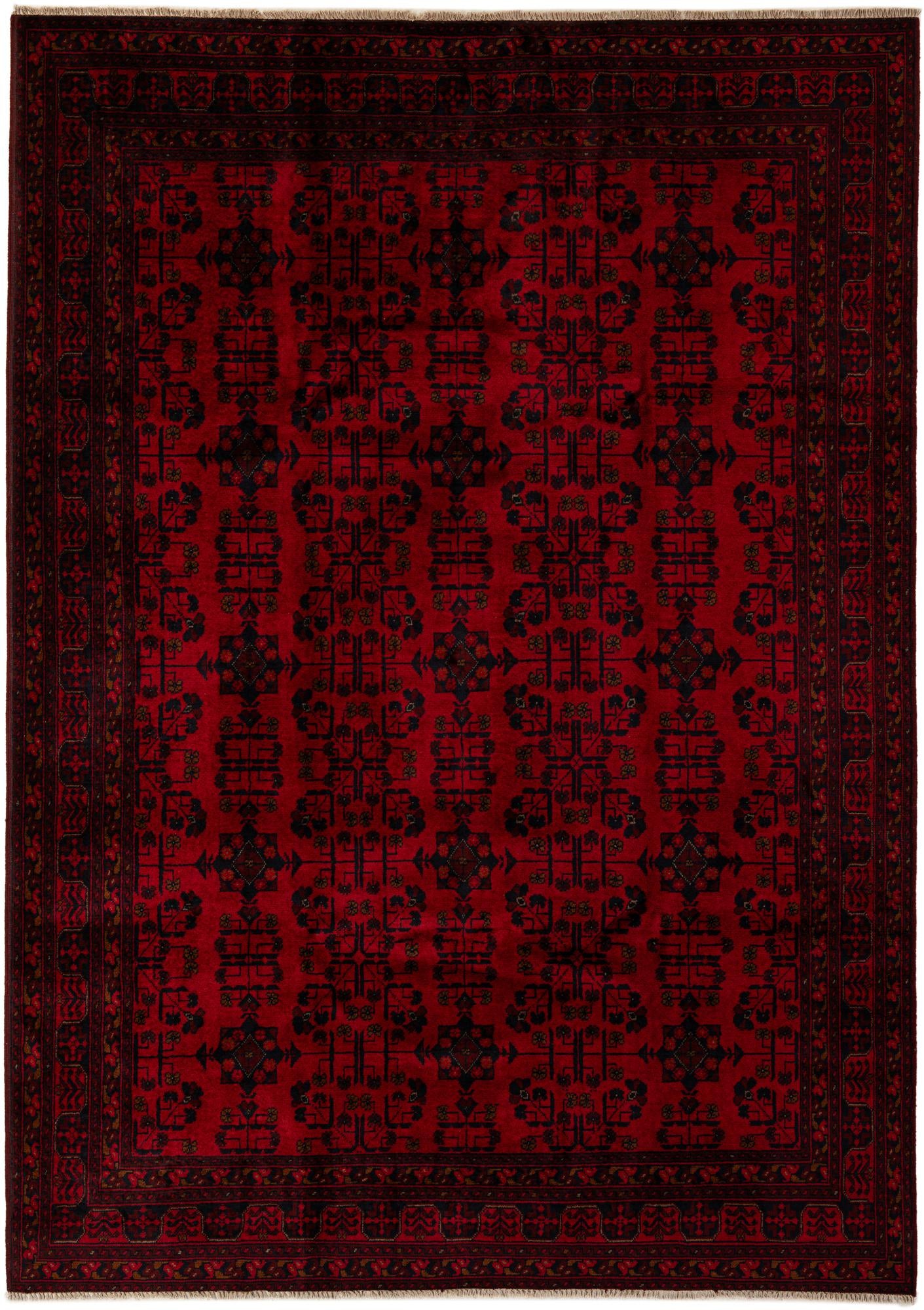 6' 8 x 9' 5 Hand Knotted Khal Mohammadi Wool Rug
