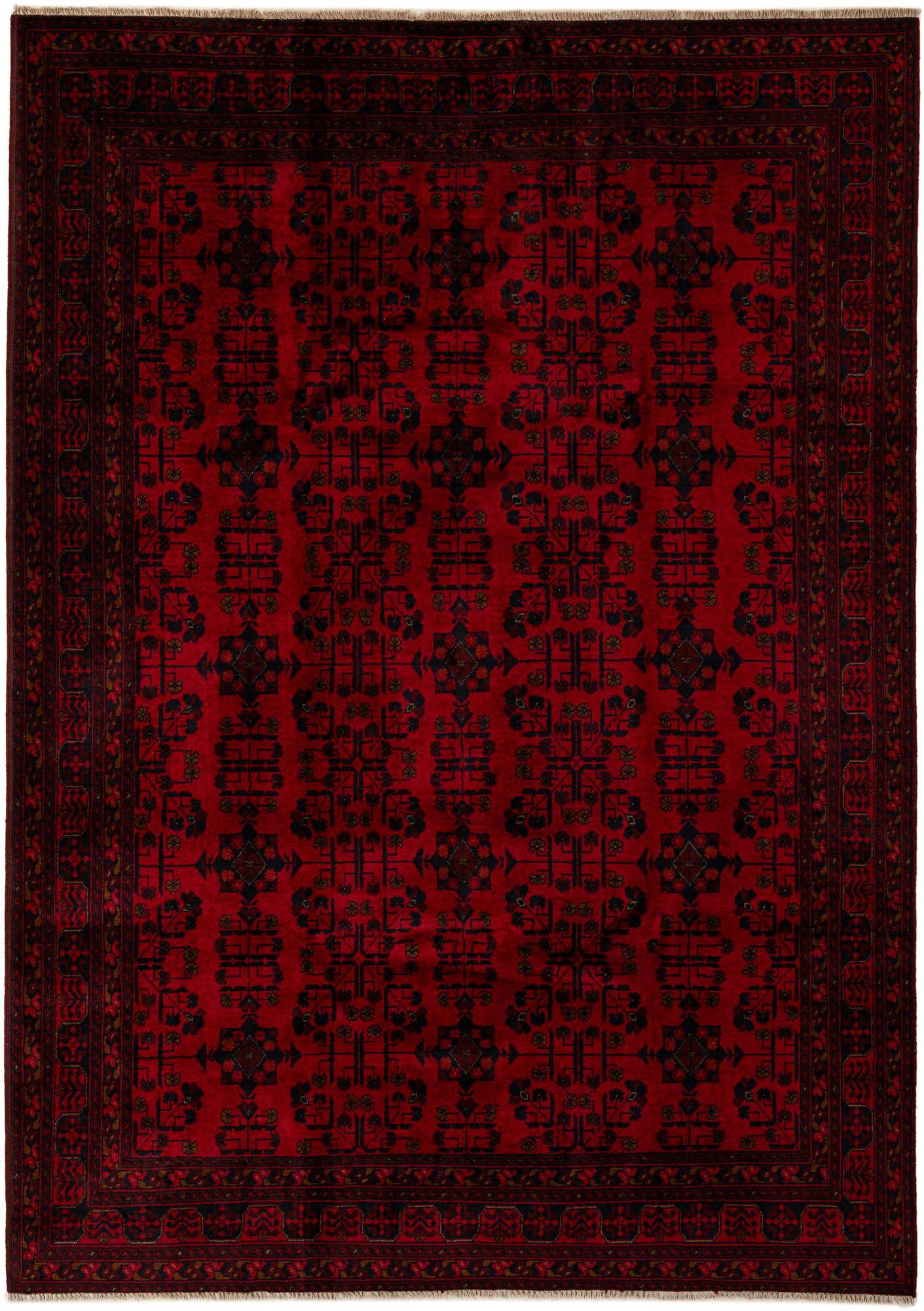 6' 8 x 9' 5 Hand Knotted Khal Mohammadi Wool Rug
