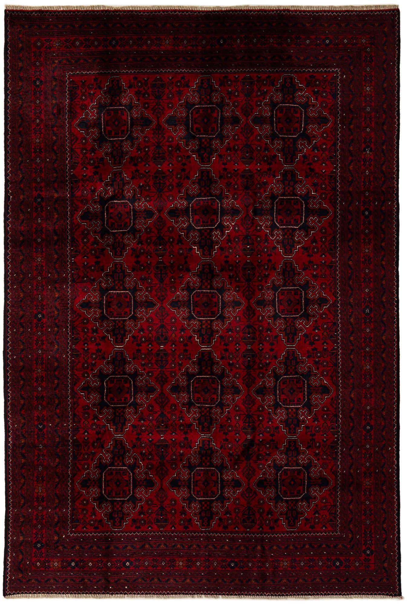 6' 6 x 9' 7 Hand Knotted Khal Mohammadi Wool Rug