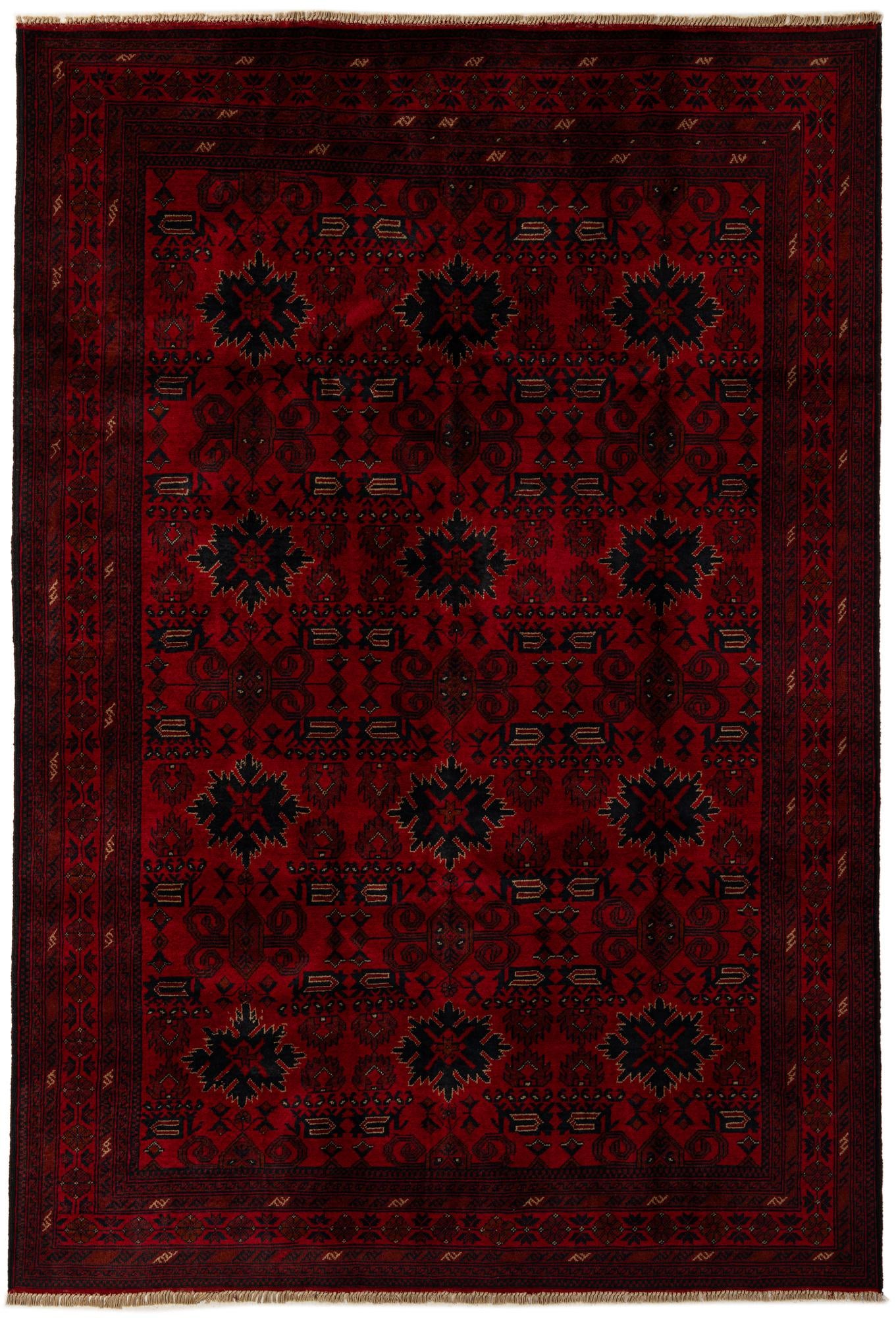 6' 9 x 9' 10 Hand Knotted Khal Mohammadi Wool Rug