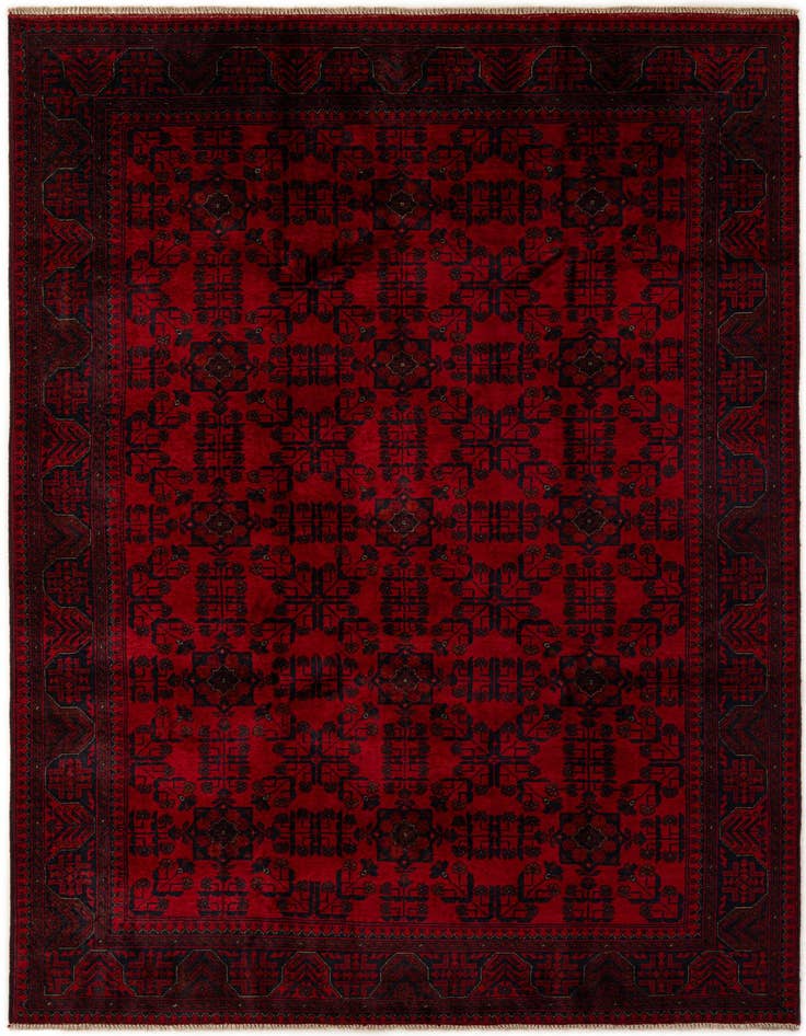 Detail image of 6' 8 x 9' 10 Hand Knotted Khal Mohammadi Wool Rug
