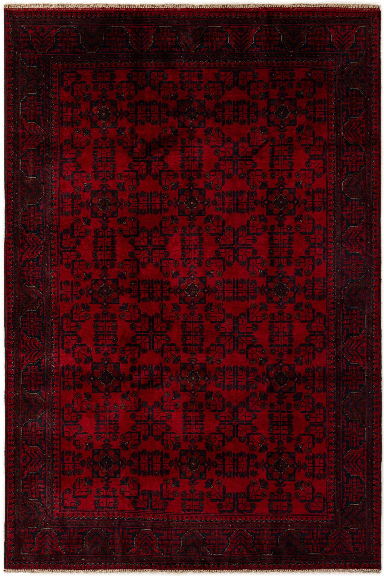 6' 8 x 9' 10 Hand Knotted Khal Mohammadi Wool Rug