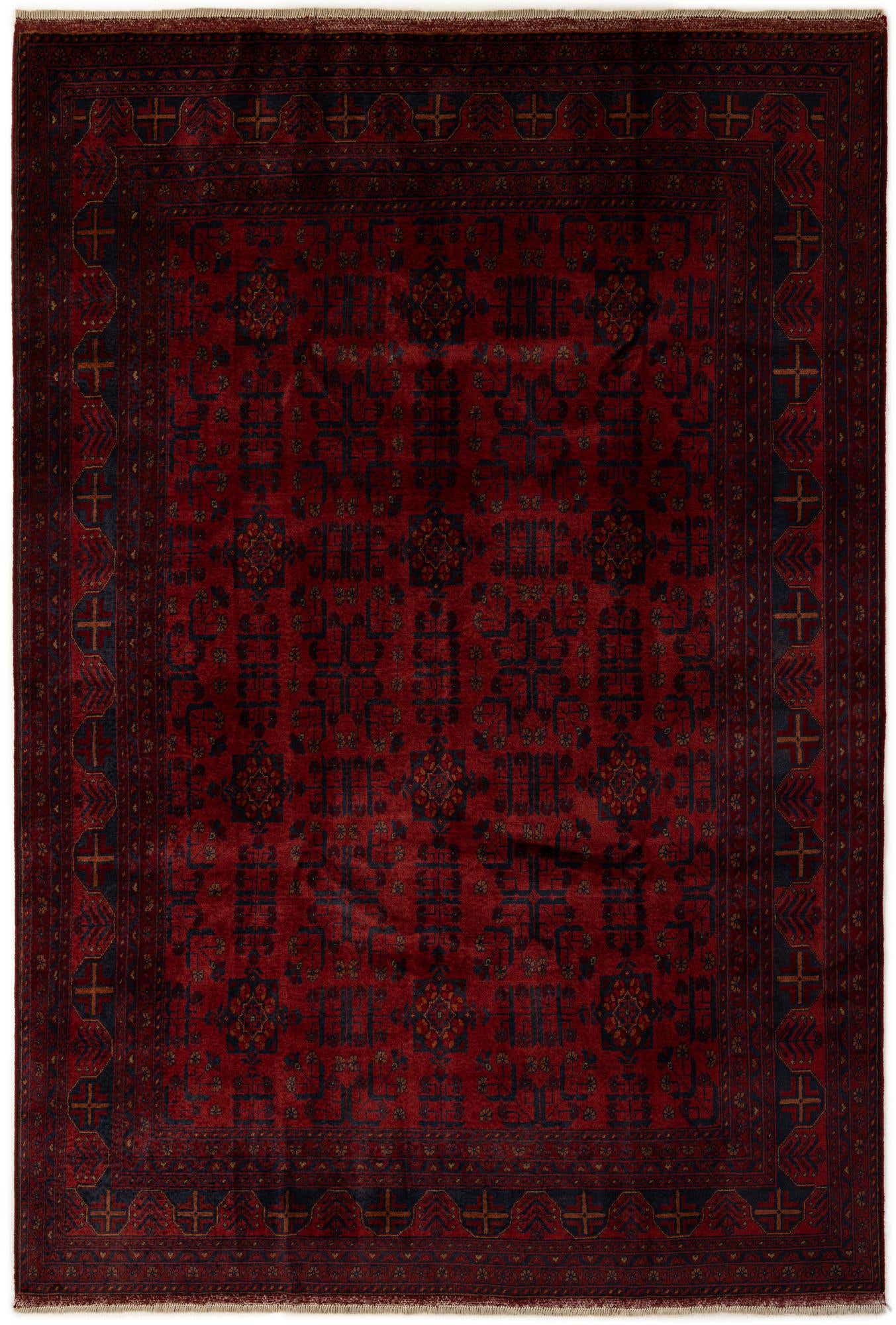6' 9 x 10' Hand Knotted Khal Mohammadi Wool Rug