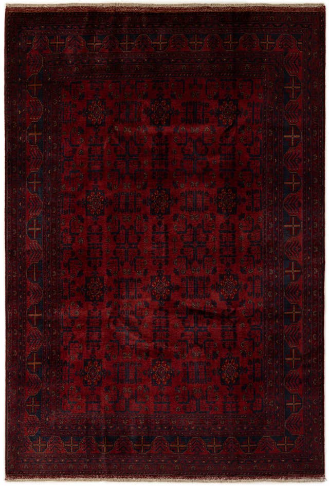 Detail image of 6' 9 x 10' Hand Knotted Khal Mohammadi Wool Rug