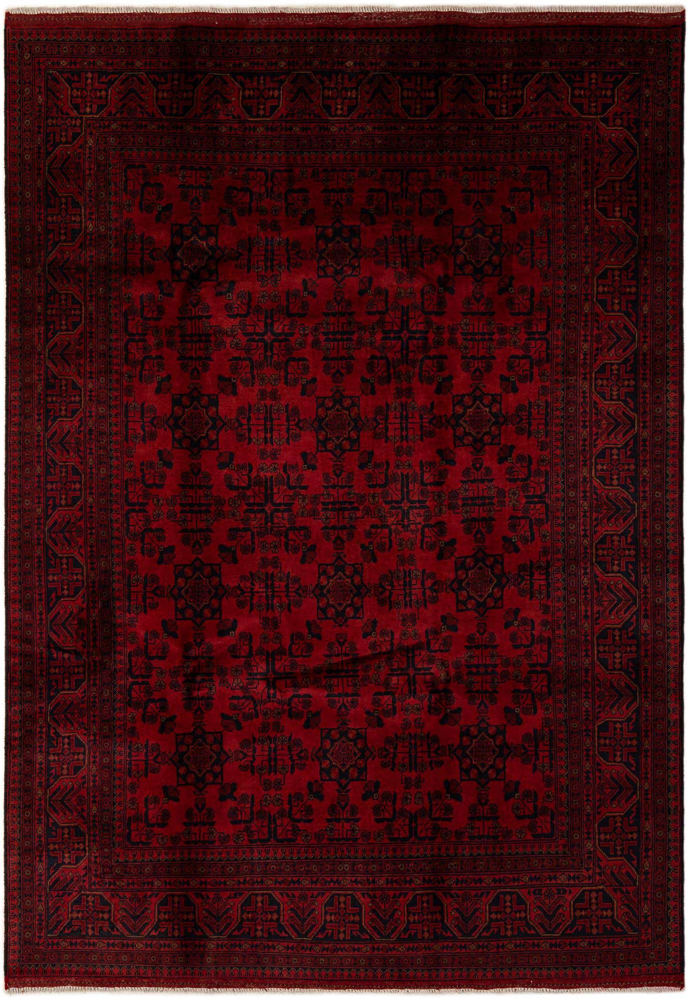 6' 9 x 9' 5 Hand Knotted Khal Mohammadi Wool Rug