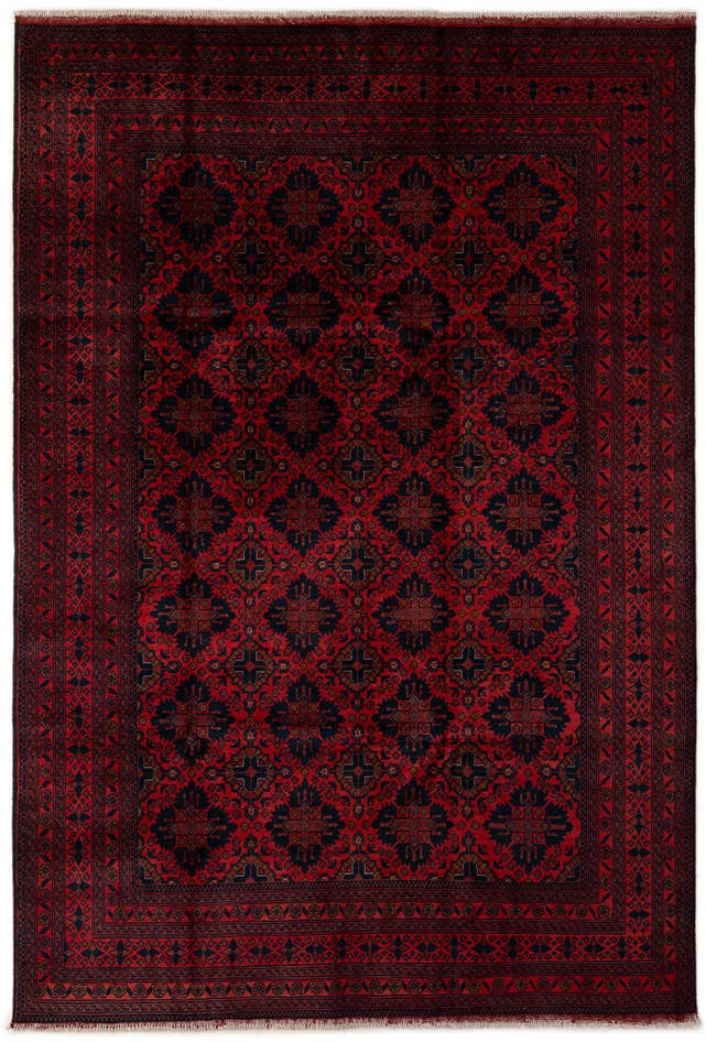 Detail image of 6' 7 x 9' 7 Hand Knotted Khal Mohammadi Wool Rug