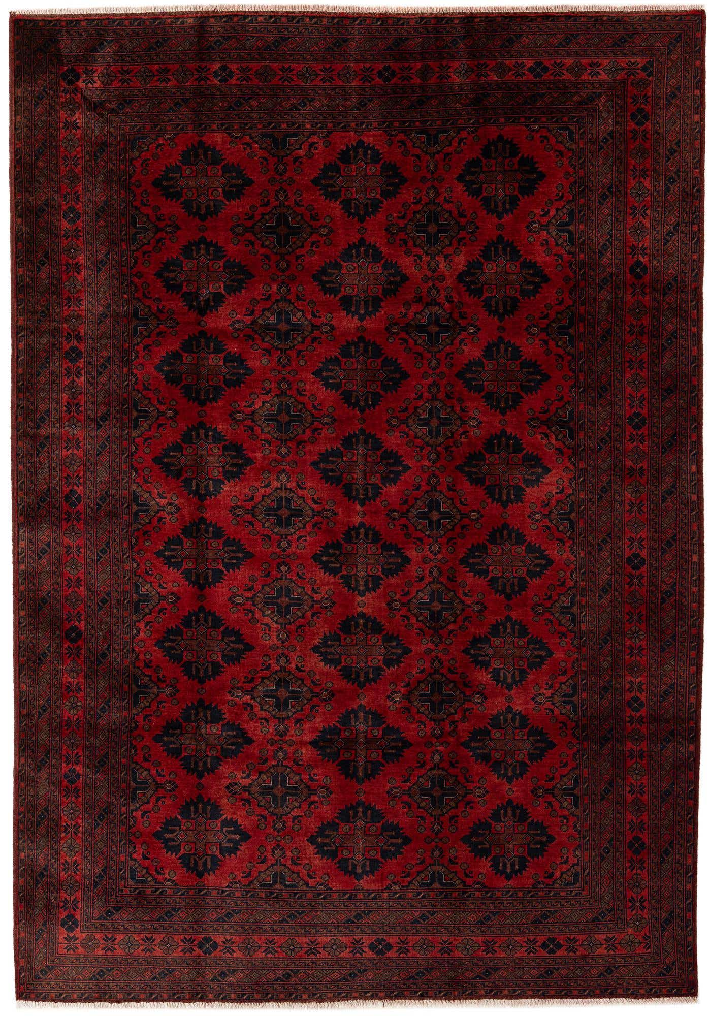 6' 10 x 9' 7 Hand Knotted Khal Mohammadi Wool Rug