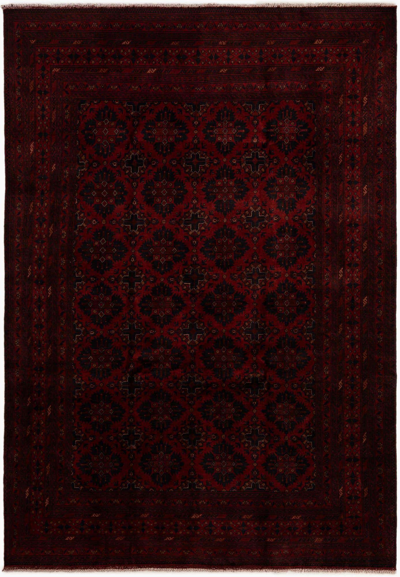 6' 8 x 9' 8 Hand Knotted Khal Mohammadi Wool Rug