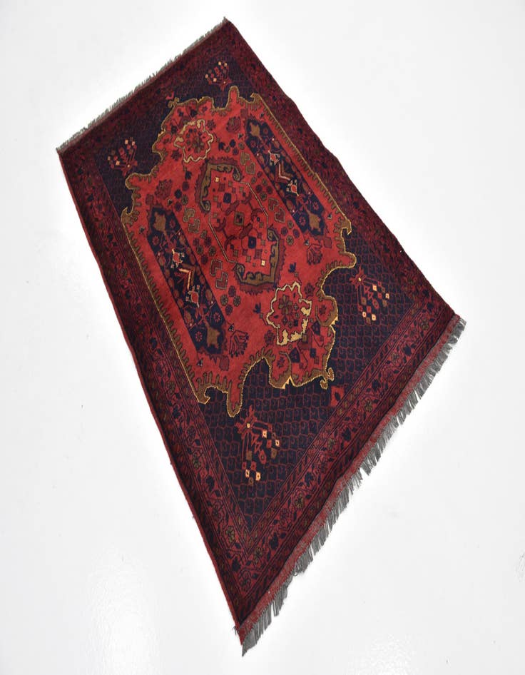 Detail image of 3' 5 x 5' Hand Knotted Khal Mohammadi Rug