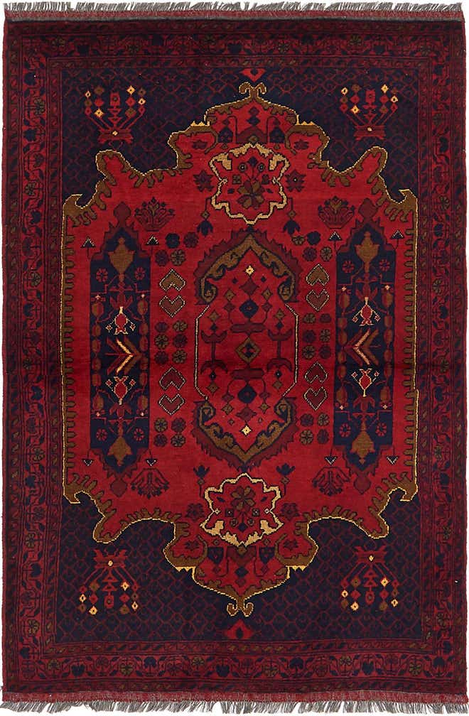 3' 5 x 5' Hand Knotted Khal Mohammadi Rug