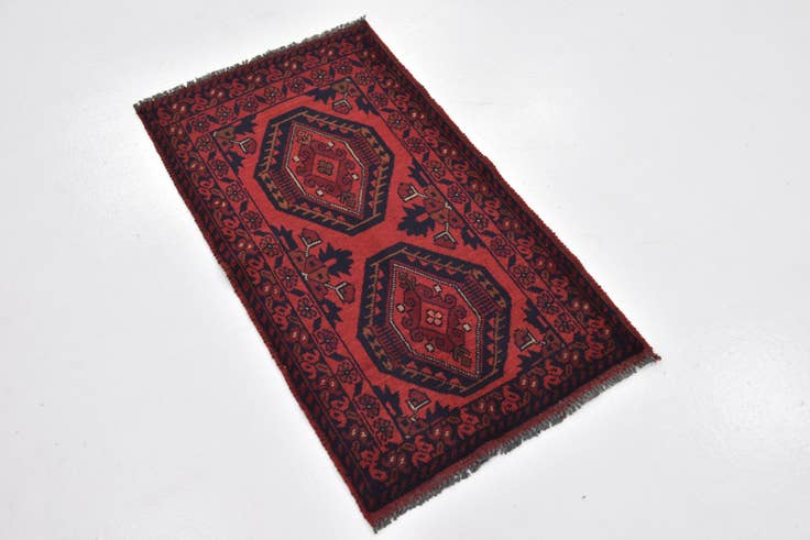 Detail image of 1' 10 x 3' 5 Hand Knotted Khal Mohammadi Rug