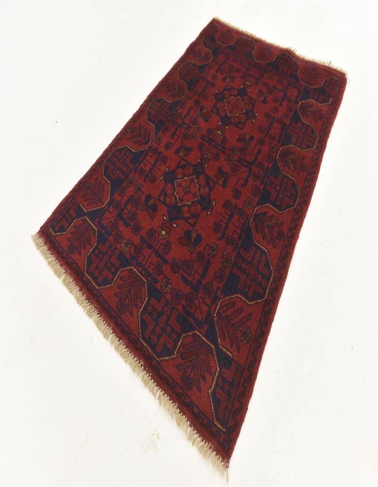 Detail image of 2' 8 x 4' 1  Hand Knotted Khal Mohammadi Wool Rug