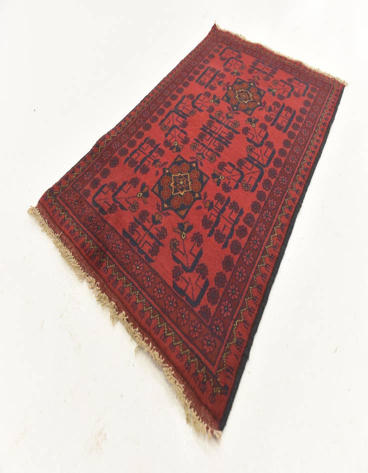 Detail image of 2' 6 x 4'  Hand Knotted Khal Mohammadi Wool Rug