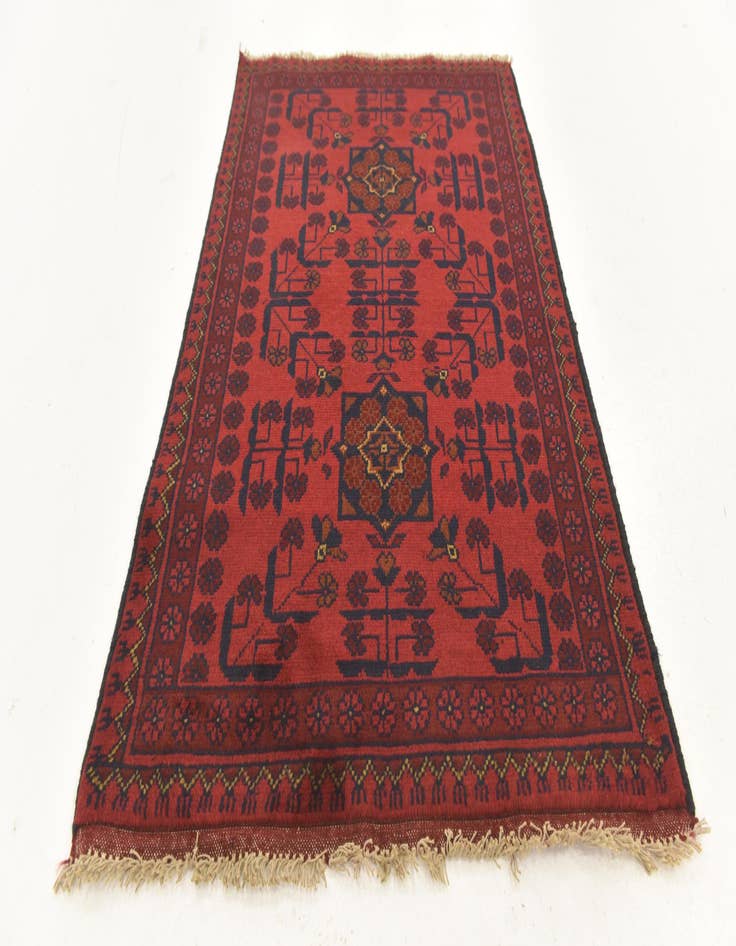 Detail image of 2' 6 x 4'  Hand Knotted Khal Mohammadi Wool Rug