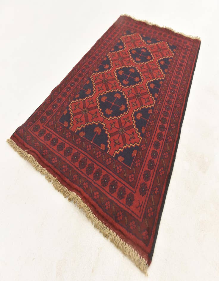 Detail image of 2' 6 x 4'  Hand Knotted Khal Mohammadi Wool Rug