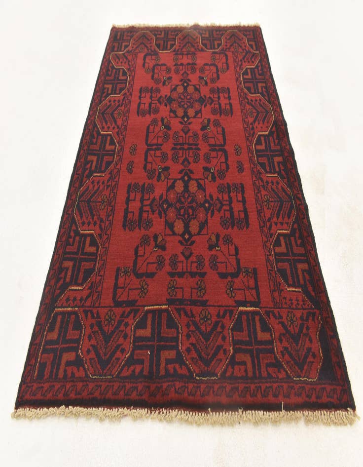 Detail image of 2' 8 x 4'  Hand Knotted Khal Mohammadi Wool Rug