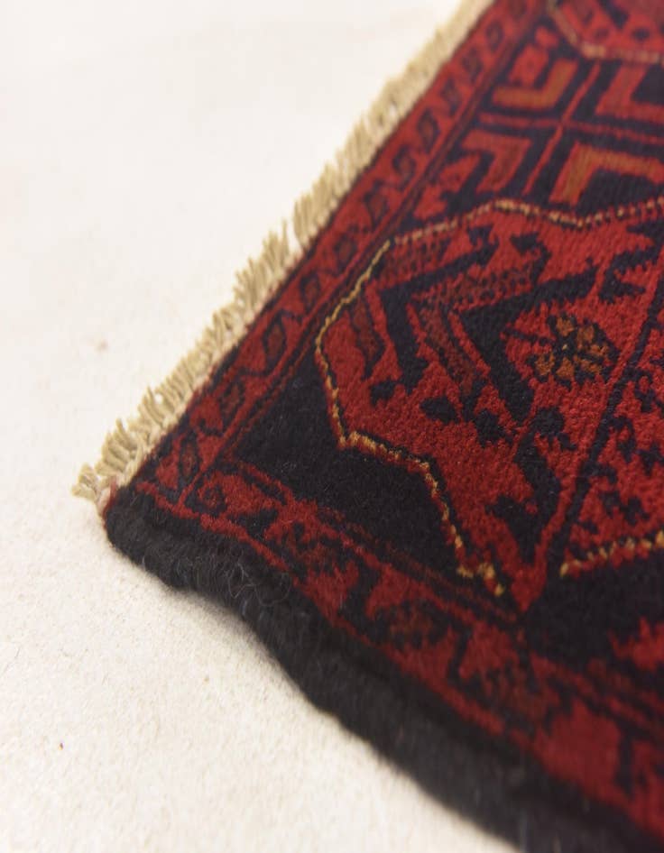 Detail image of 2' 8 x 4'  Hand Knotted Khal Mohammadi Wool Rug