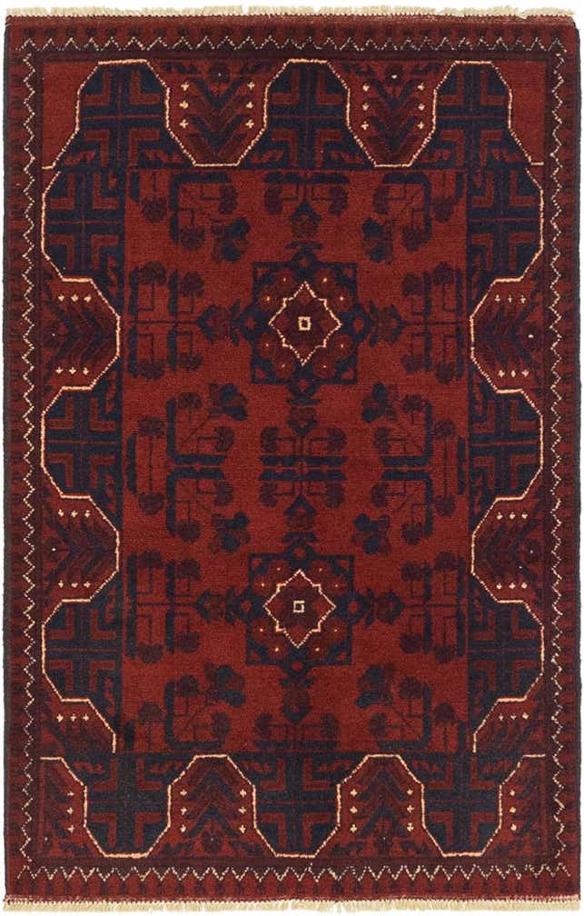 2' 7 x 4' 1 Hand Knotted Khal Mohammadi Wool Rug