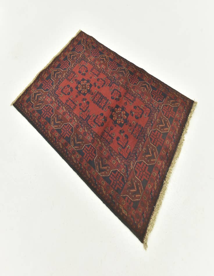 Detail image of 2' 5 x 4'  Hand Knotted Khal Mohammadi Wool Rug