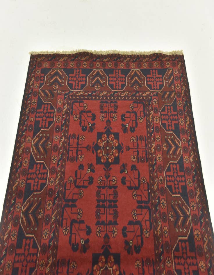 Detail image of 2' 5 x 4'  Hand Knotted Khal Mohammadi Wool Rug