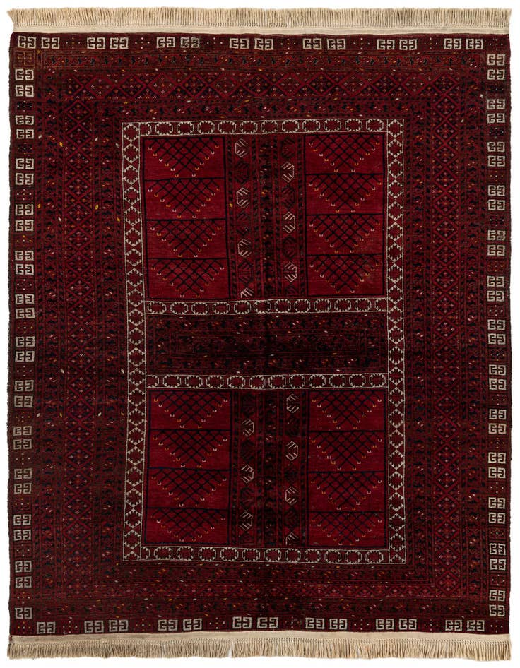 Detail image of 6' 2 x 8' Hand Knotted Khal Mohammadi Oriental Wool Rug