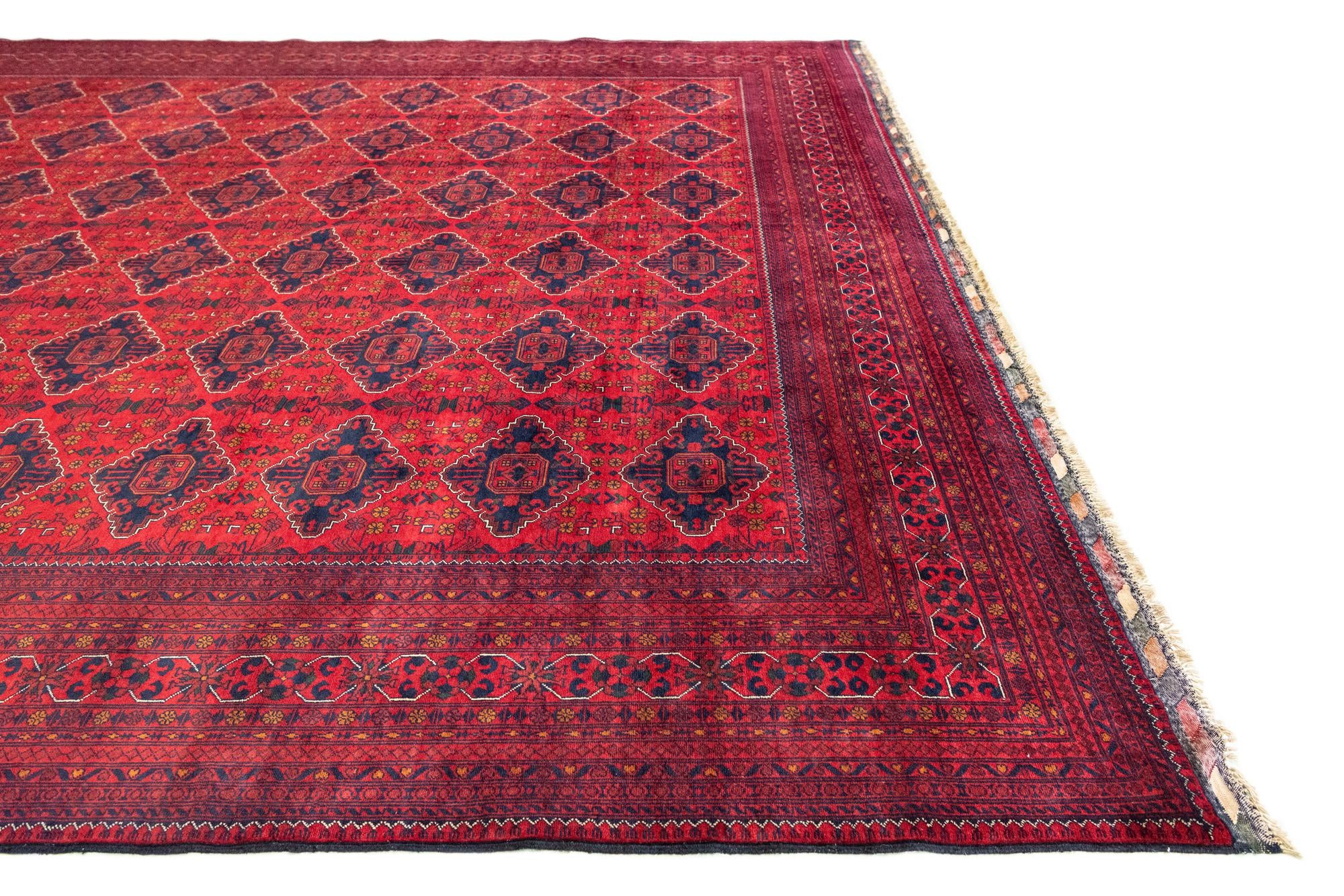 Red 13' x 19' Hand Knotted Khal Mohammadi Rug | Rugs.com