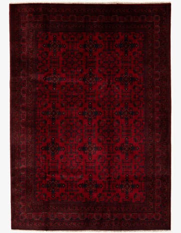 6' 9 x 9' 8 Hand Knotted Khal Mohammadi Wool Rug