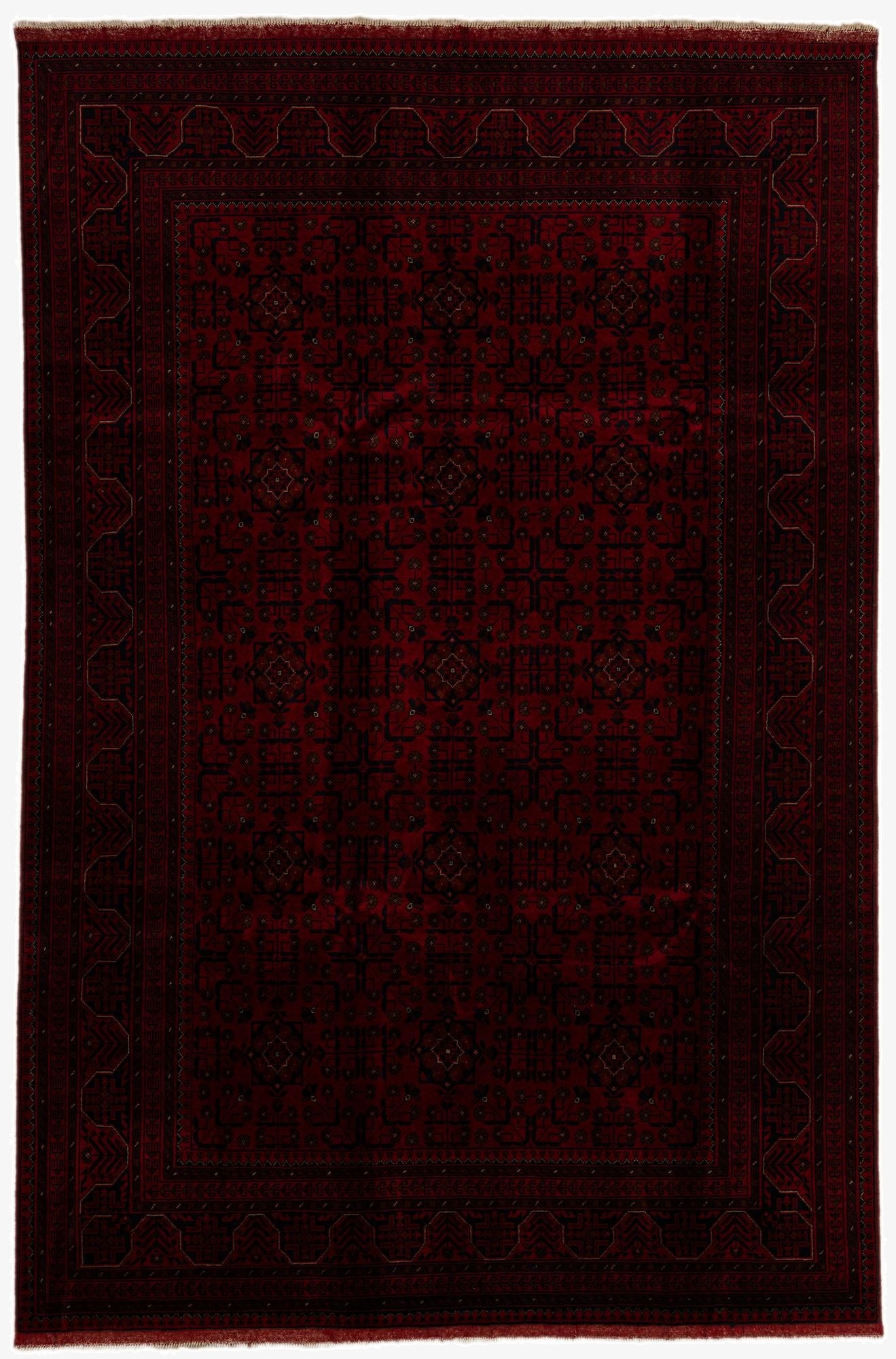 6' 7 x 10'  Hand Knotted Khal Mohammadi Wool Rug