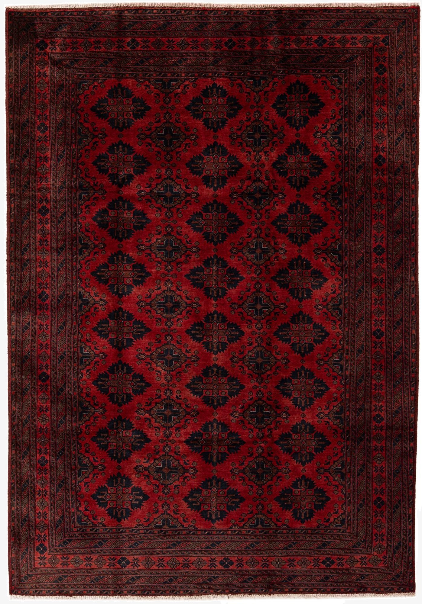 6' 10 x 9' 7  Hand Knotted Khal Mohammadi Wool Rug