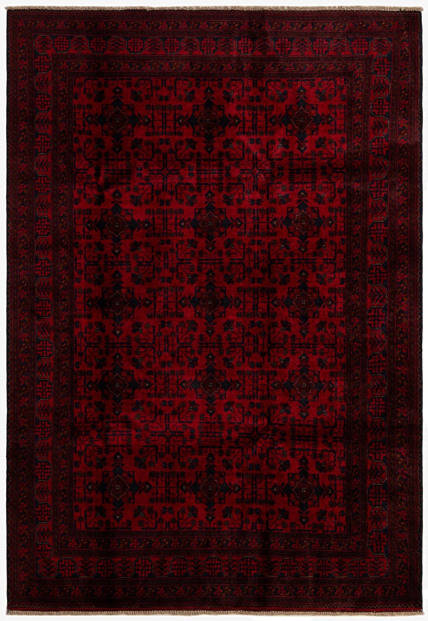 6' 6 x 9' 8  Hand Knotted Khal Mohammadi Wool Rug