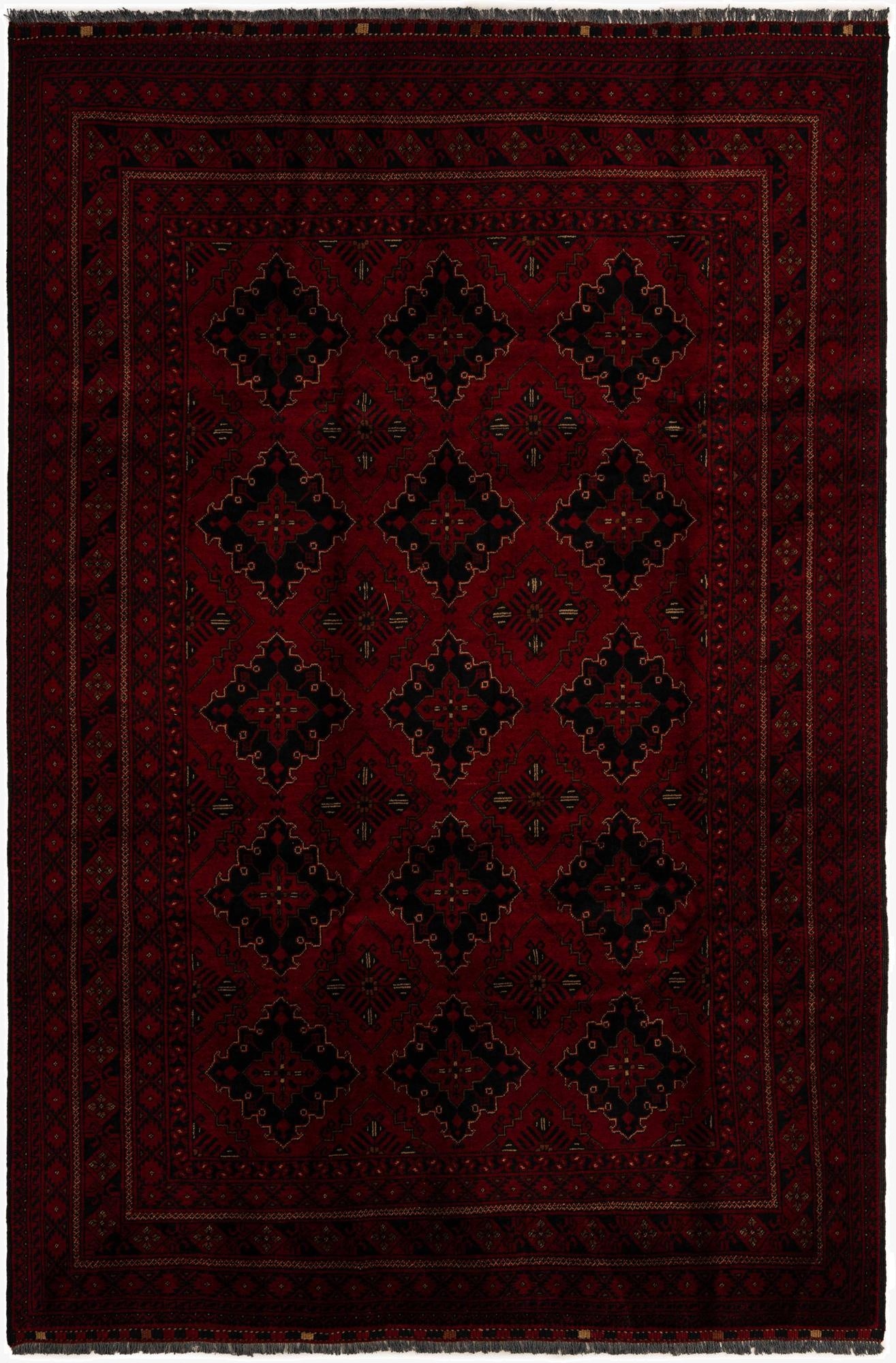 6' 6 x 9' 10  Hand Knotted Khal Mohammadi Wool Rug