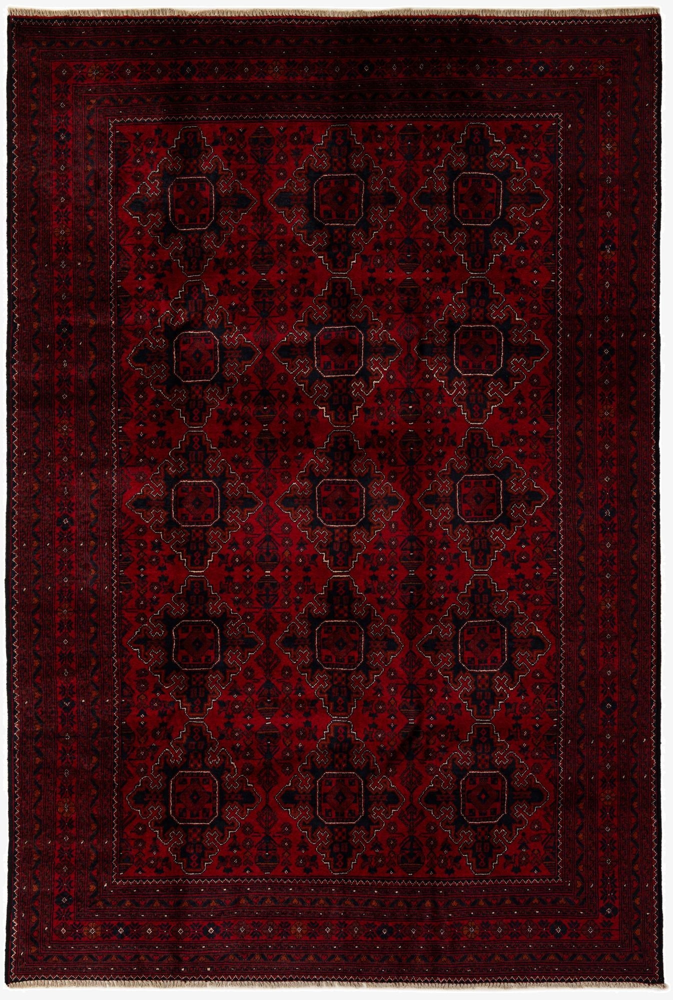 6' 6 x 9' 7  Hand Knotted Khal Mohammadi Wool Rug