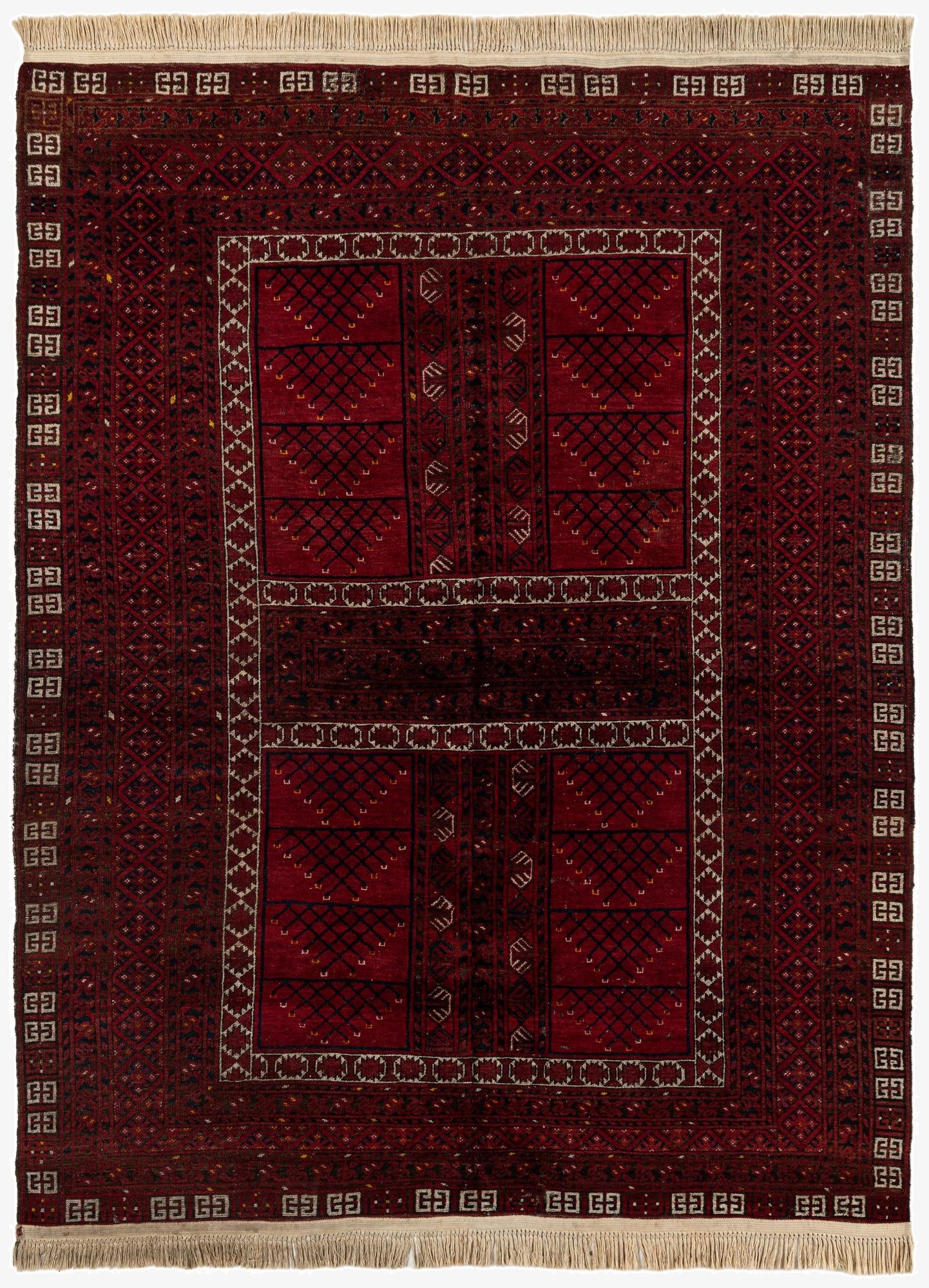 6' 2 x 8'  Hand Knotted Khal Mohammadi Oriental Wool Rug