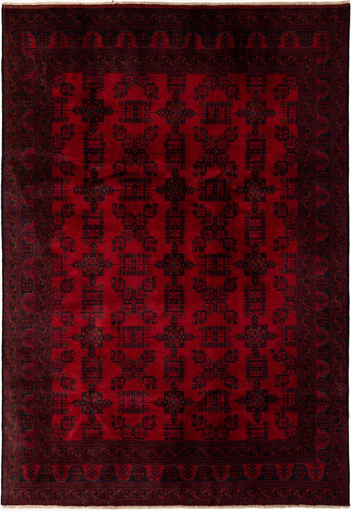 6' 8 x 9' 7  Hand Knotted Khal Mohammadi Wool Rug