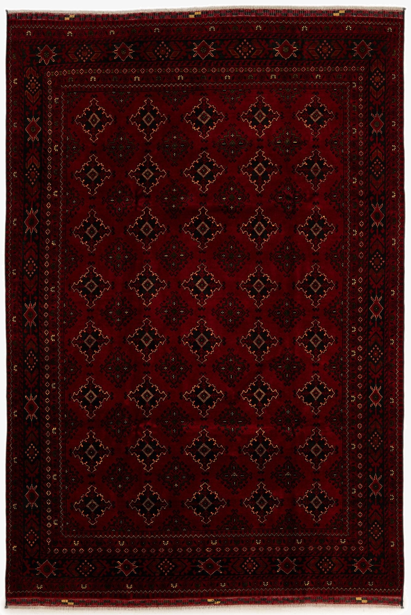 6' 7 x 9' 10  Hand Knotted Khal Mohammadi Wool Rug
