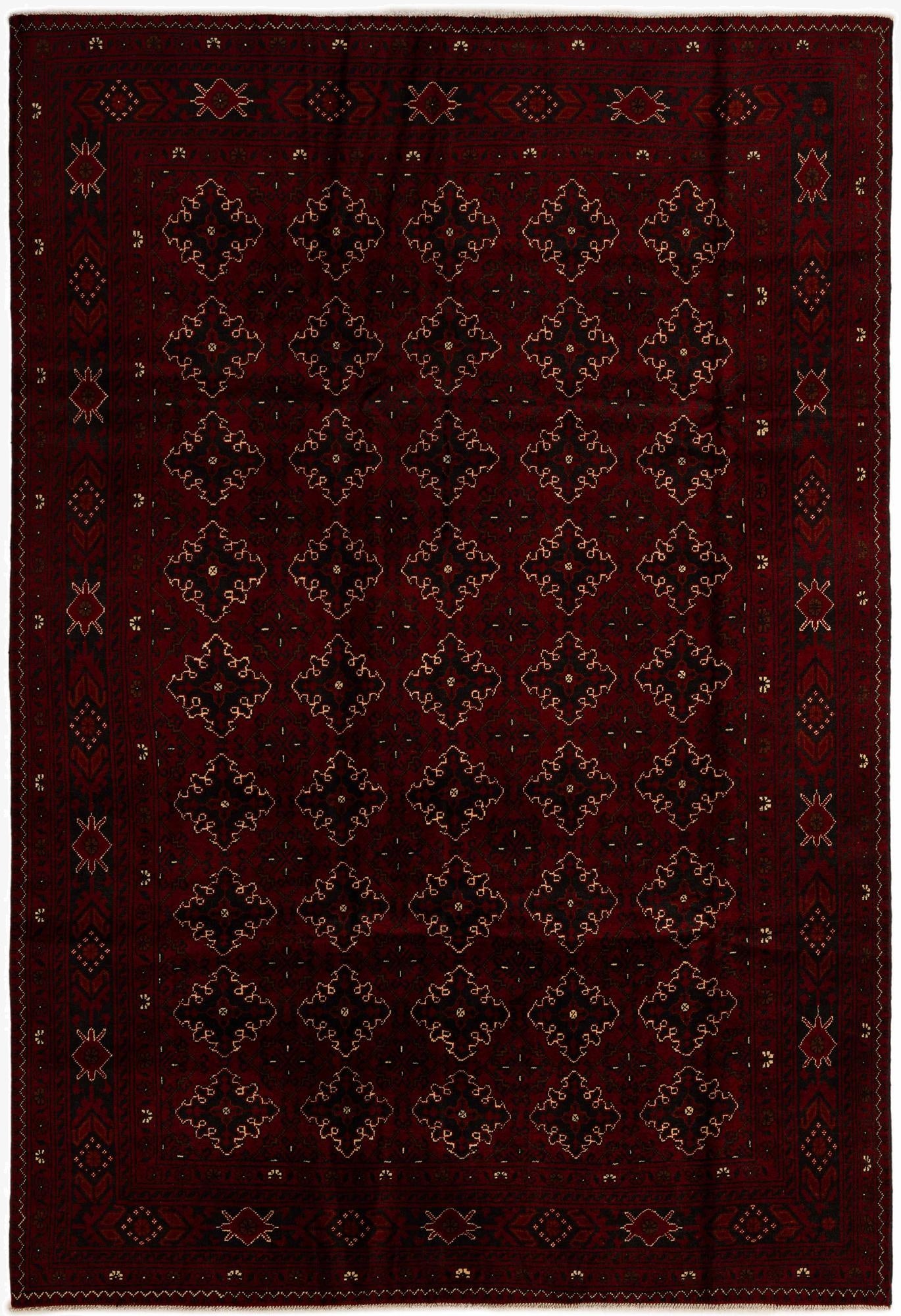 6' 6 x 9' 5  Hand Knotted Khal Mohammadi Wool Rug