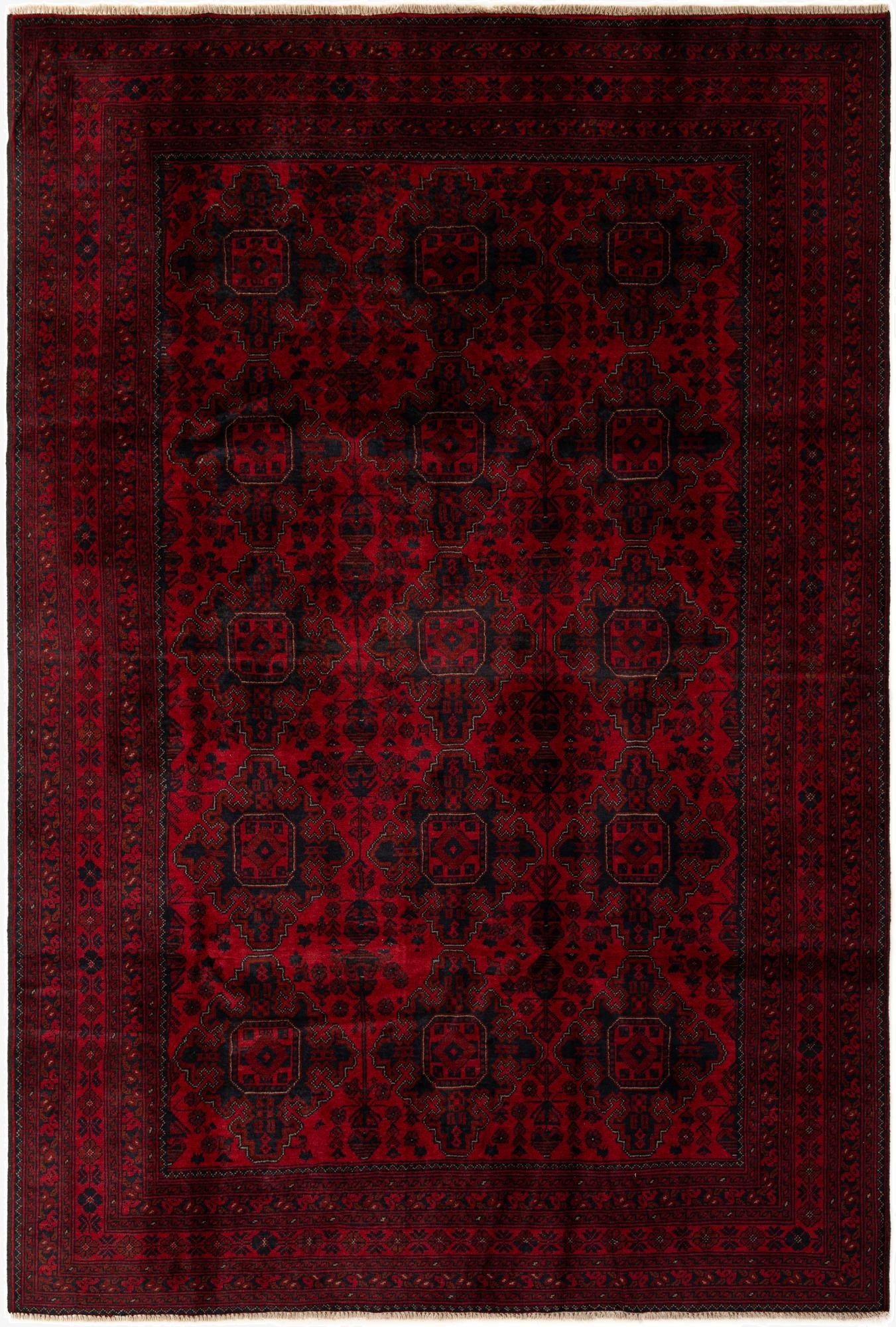 6' 9 x 9' 10  Hand Knotted Khal Mohammadi Wool Rug