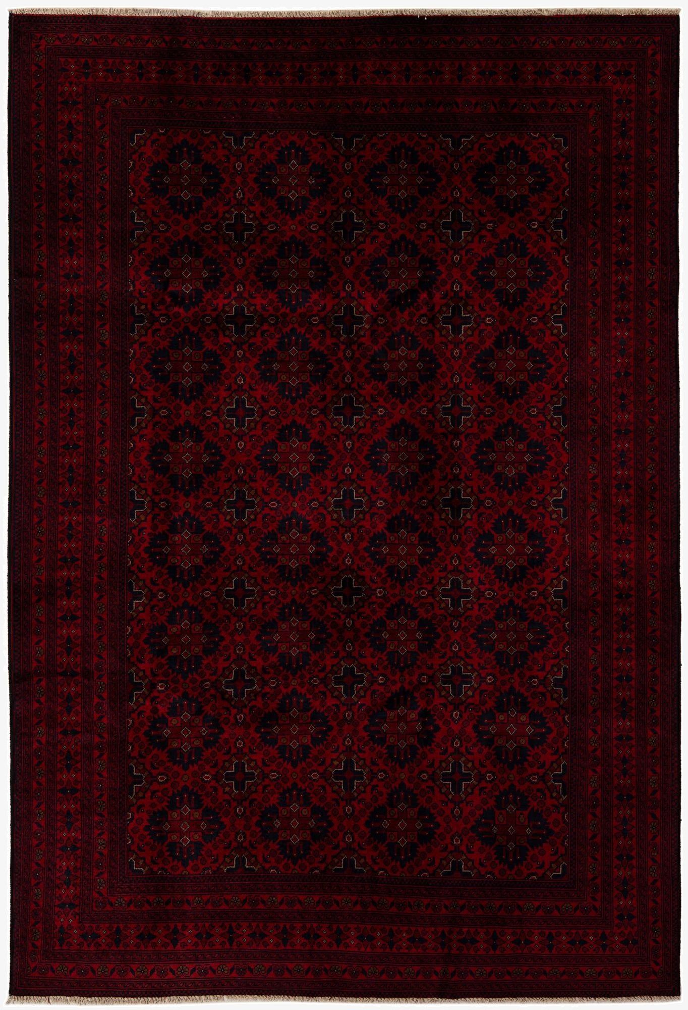 6' 9 x 9' 8  Hand Knotted Khal Mohammadi Wool Rug